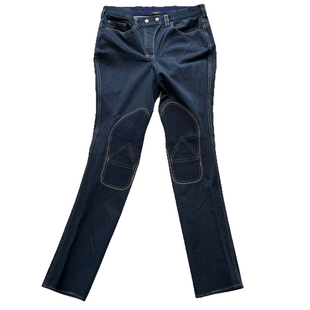 Peter Williams Jodhpurs Womens 34R Equestrian Pants Horse Riding Breeches Denim